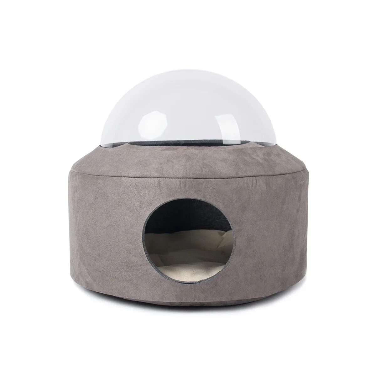 Space Capsule Cat Nest Winter Warm Deep Sleeping Nest Removable and Washable Felt Pet Nest