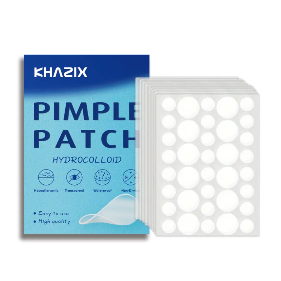 144 قطعة من رقع حب الشباب على شكل نجمة - لطيفة ومقاومة للماء وقابلة للتنفس. تصميم نجمة ملونة لجميع أنواع البشرة. سرية وفعالة