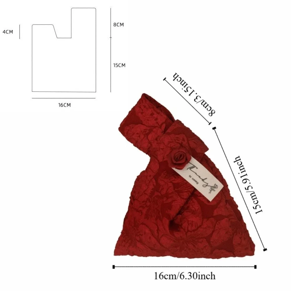 زهرة قلادة شرابة عقدة حقيبة المعصم الطباعة السنة الصينية الجديدة الزفاف كيس الحلوى حقيبة مستحضرات التجميل مزاجه العنصر الصغير الحقيبة #6