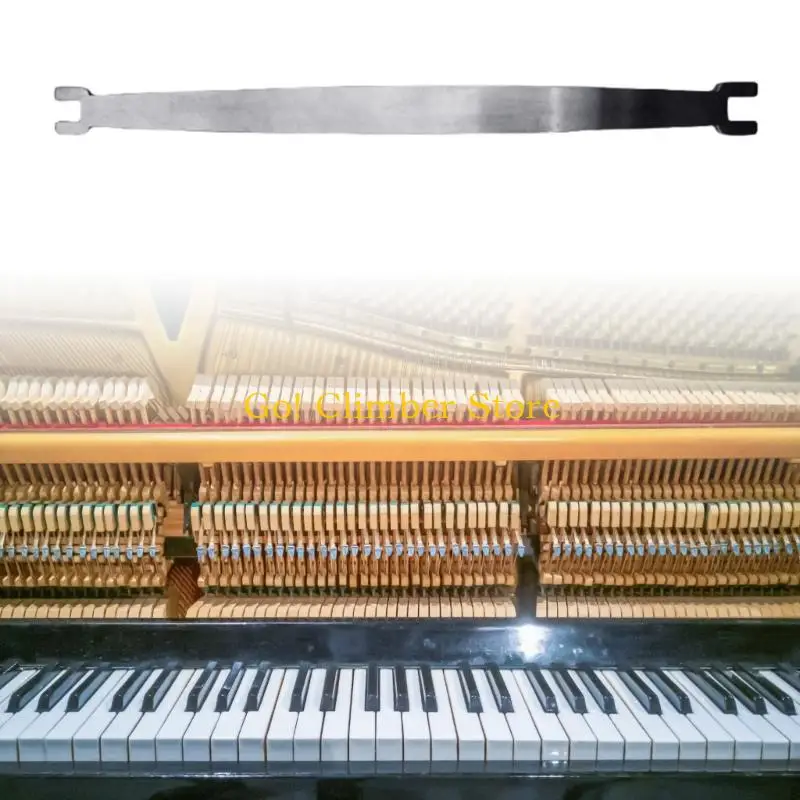 Q84C Double Ended Piano Pin Wrench 5 mm 5.5 mm Tuning Lever Metal Hand Tool with Straight Narrow Body for Piano Adjustment Work