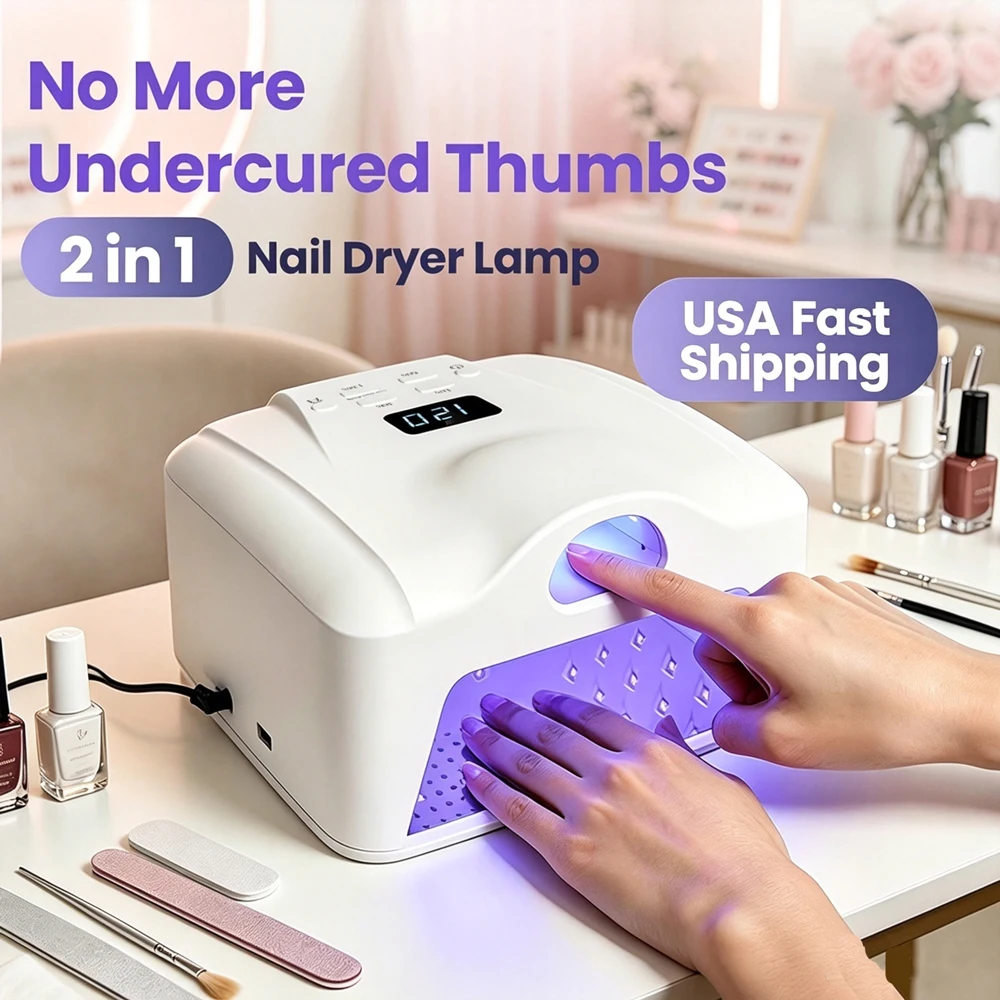 Professional UV LED Nail Lamp Single Thumb Auto Sensor Gel Nail Curing Lamp Fast Drying Nail Dryer for Manicure Pedicure Salon
