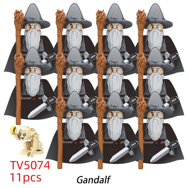 

11pcs TV6410 MOC Medieval Knight Soldier Bricks Warrior Orc Armor Helmet Shield Mini Action Figures Building Blocks Kids Toys
