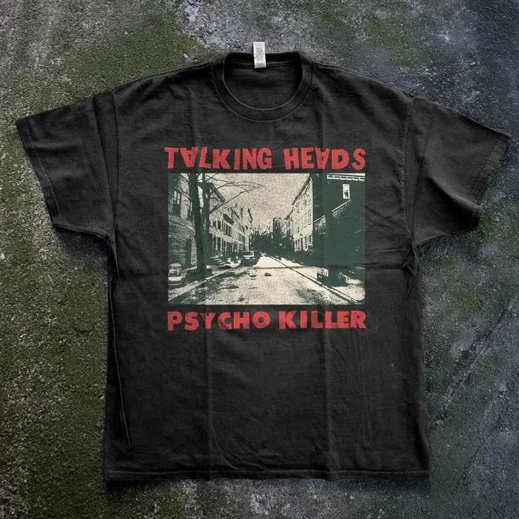 

Plus Size Summer Women's Vintage Talking Heads T-Shirt Cotton Breathable Stylish Versatile Street Style Oversized