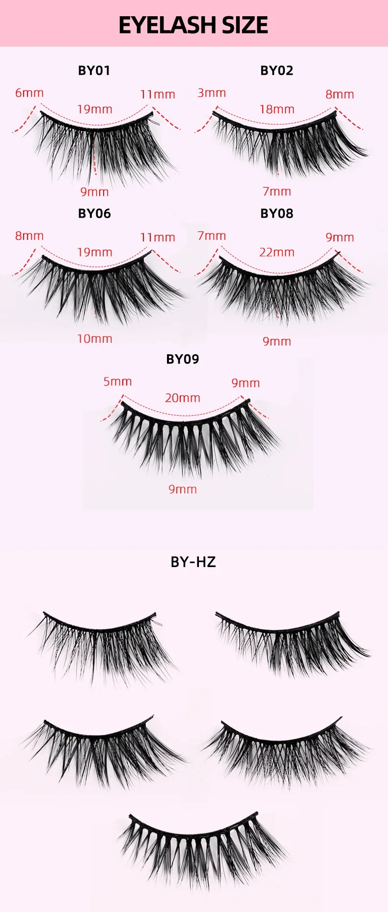 Goodobe Half Eye 10 Paar Natürliche Fuchsaugen-Make-up-Wimpern Süßer Coole Stil Flauschig Geeignet für Leichtes Make-up – Detail 5