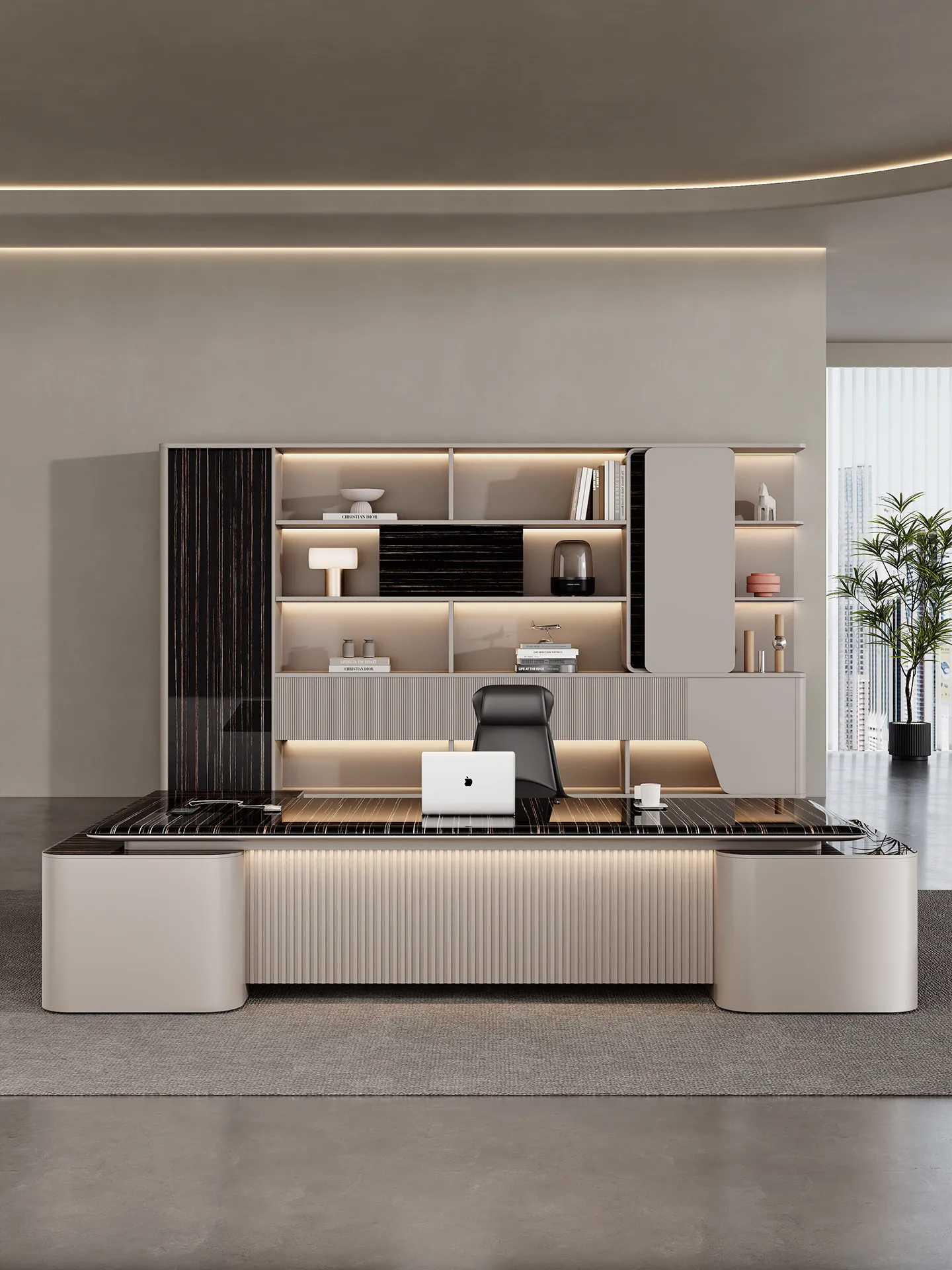 High-end atmospheric boss table, light luxury, senior sense