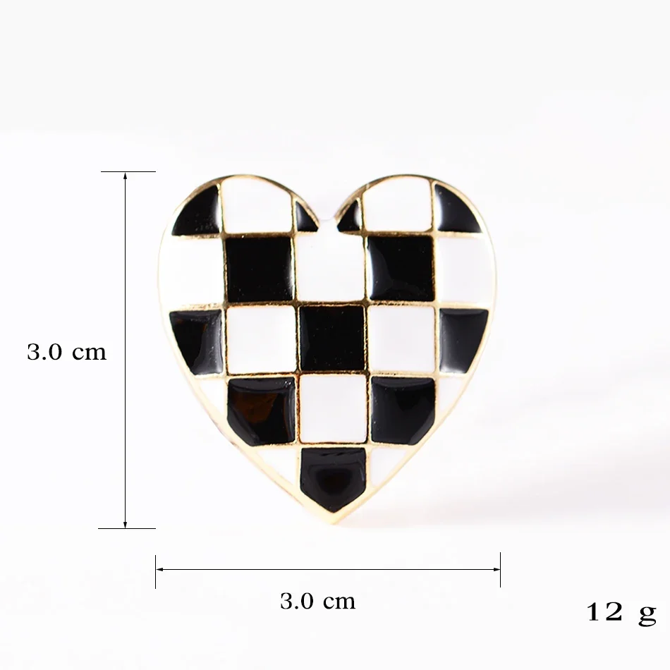 BUCOMEEnamel heart-shaped brooch nurse hospital badge special design heart-shaped collar clip
