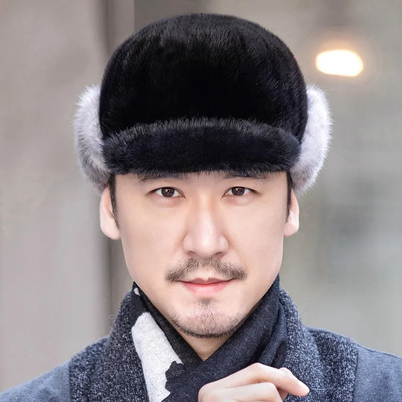 

Warm ear-protecting fur hats senior men's adult -