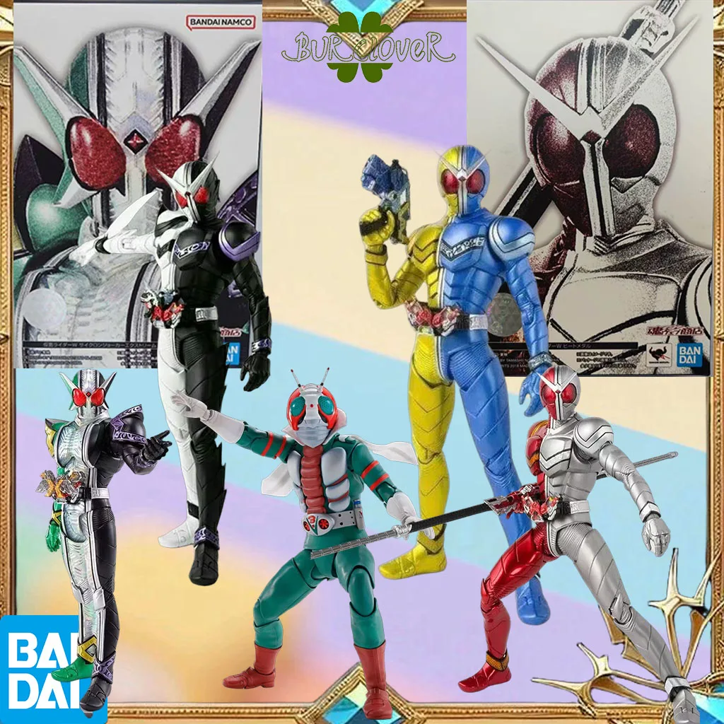 

Bandai Original SHF series Kamen Rider W Moon God Trigger Luna W Fang JOKER Character toys for Boys, Girls and children gifts