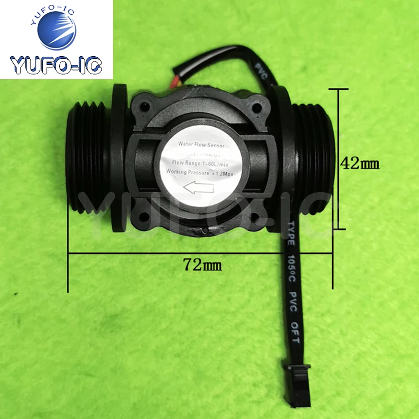 Free Ship 3pcs Dn25 Water Flow Sensor 1-Inch Pipe Pulse Flowmeter Pipe Flow Detection Fs400a