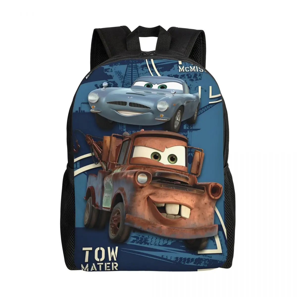 Custom Lightning Mcqueen Cool Backpack Women Men Basic Bookbag for College School Cartoon Pattern Bags