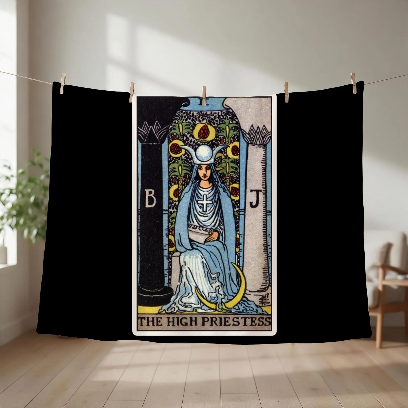 II. The High Priestess Tarot Card Throw Blanket Giant Sofa Winter beds Stuffeds Baby Blankets