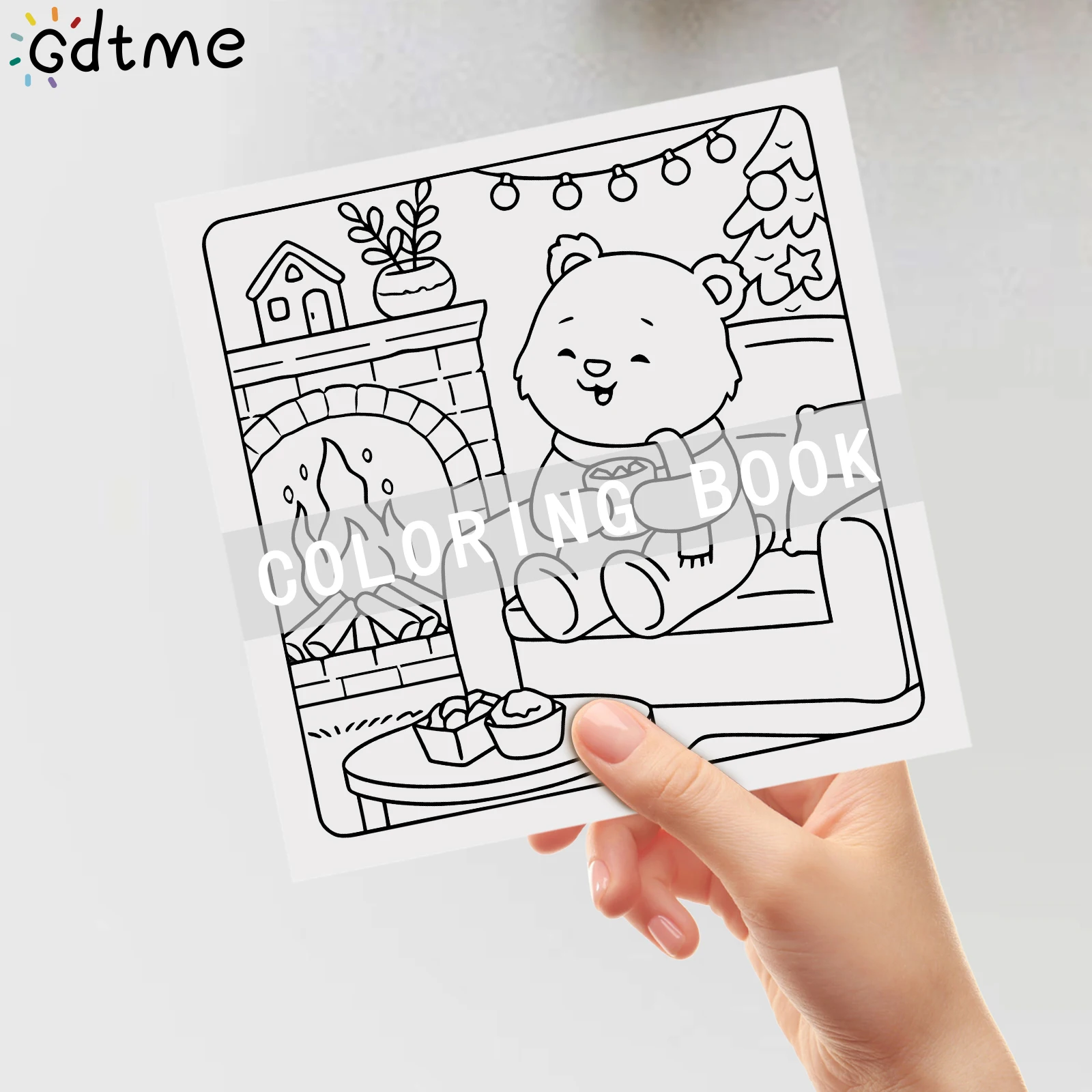COZY Christmas Coloring Book for Adults Featuring Cute Cozy Daily Activities for Relaxation （Randomly give away 1 greeting card）