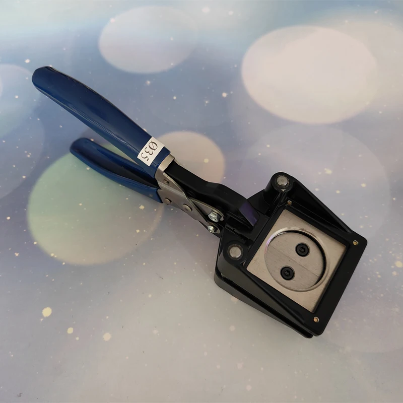 1PC Hand Held Paper Cutter Manual 35MM Photo Graphic Hole Punch Die Card Making Round Circle Button Maker