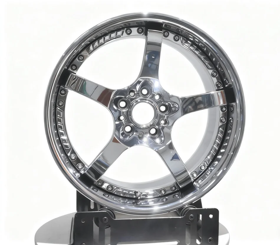 15-24 Inch 5x114.3 ET15 Electroplated Forged Rims Two-piece Five-spoke White Alloy Wheels