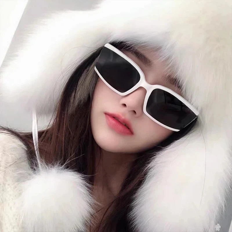 Korea Deus Sunglasses For Women Mens Black Eyewear Cat eye MGlasses Spy Fashion Oversized Luxury Designer Brand Jennie