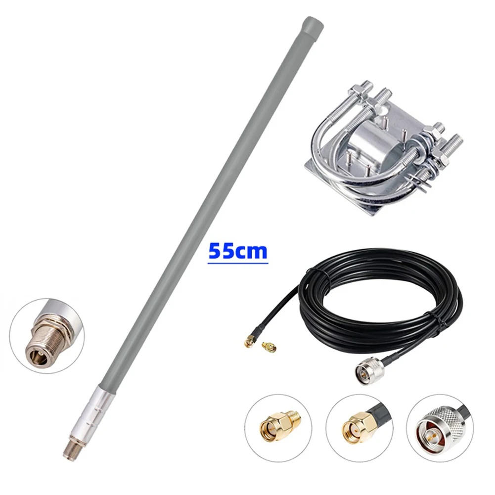 12dBi 868MHz Fiberglass For Omni N Female With KSR200 Cable For Helium Hotspot Miner For LoRaWAN Long Range Signal Booster view 3