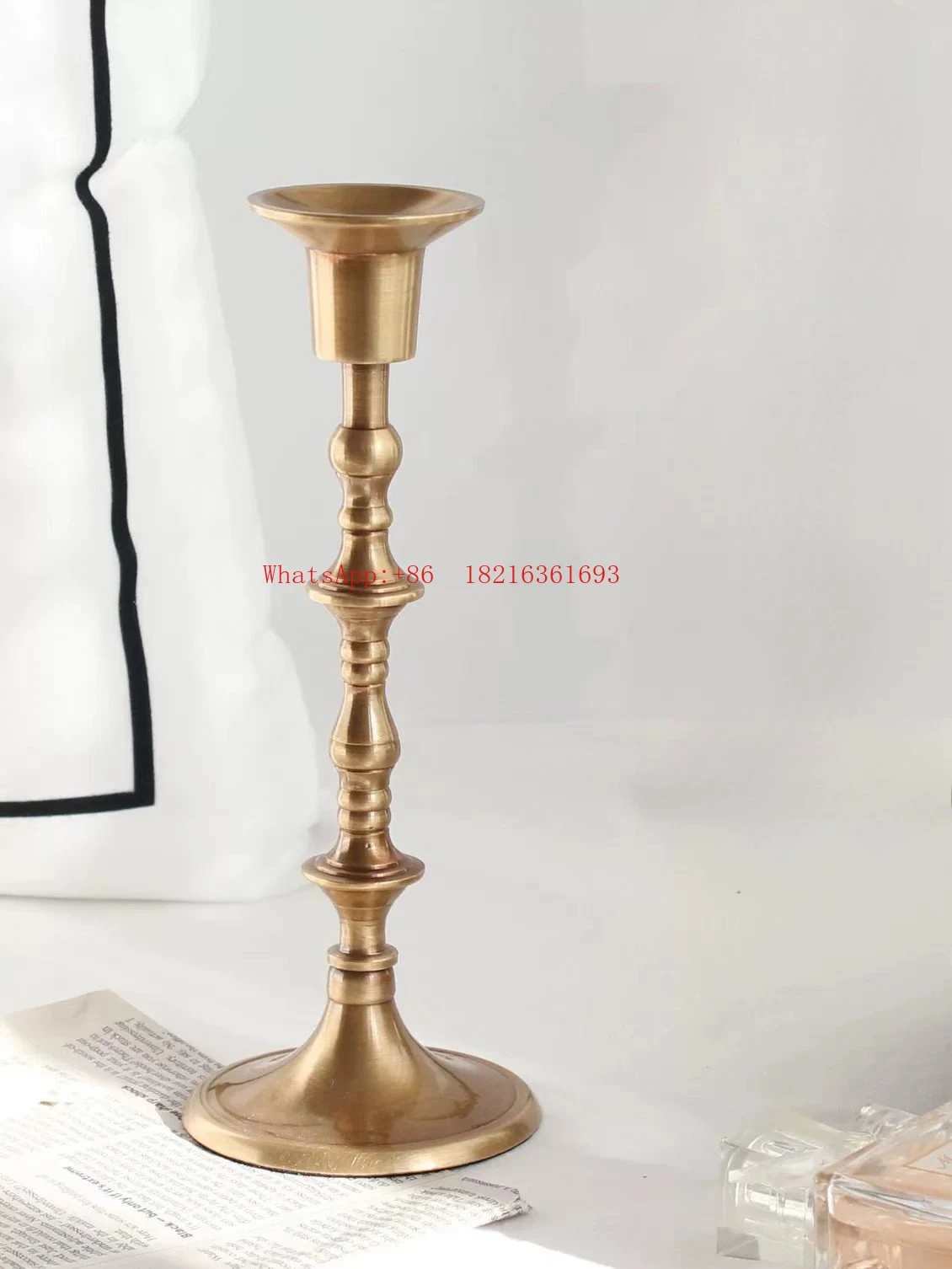 Store 2055   Retro simple single-headed candle holder craft ornament European fashion ornament wax table