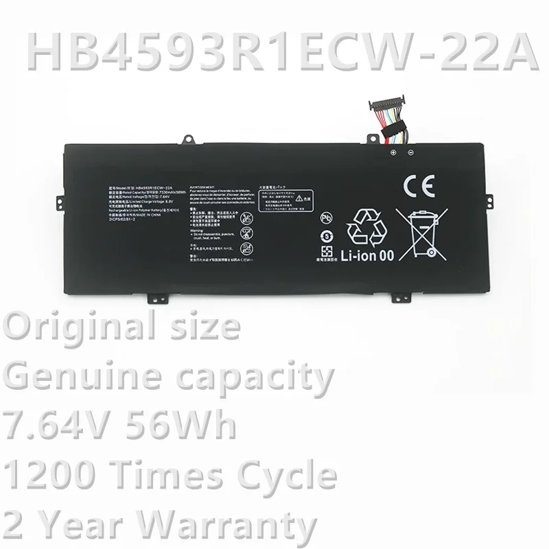 CSBD 7.64V 56Wh HB4593R1ECW-22A Battery For HUAWEI MateBook 14 2020 2021 Series KLVL-WFH9 KLVD-WFH9 MACHD-WFE9