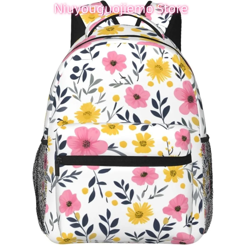 

Summer Colorful Flower Lightweight Laptop Backpack Lightweight Multipurpose Travel Casual Daypack Unisex College Backapcks for M