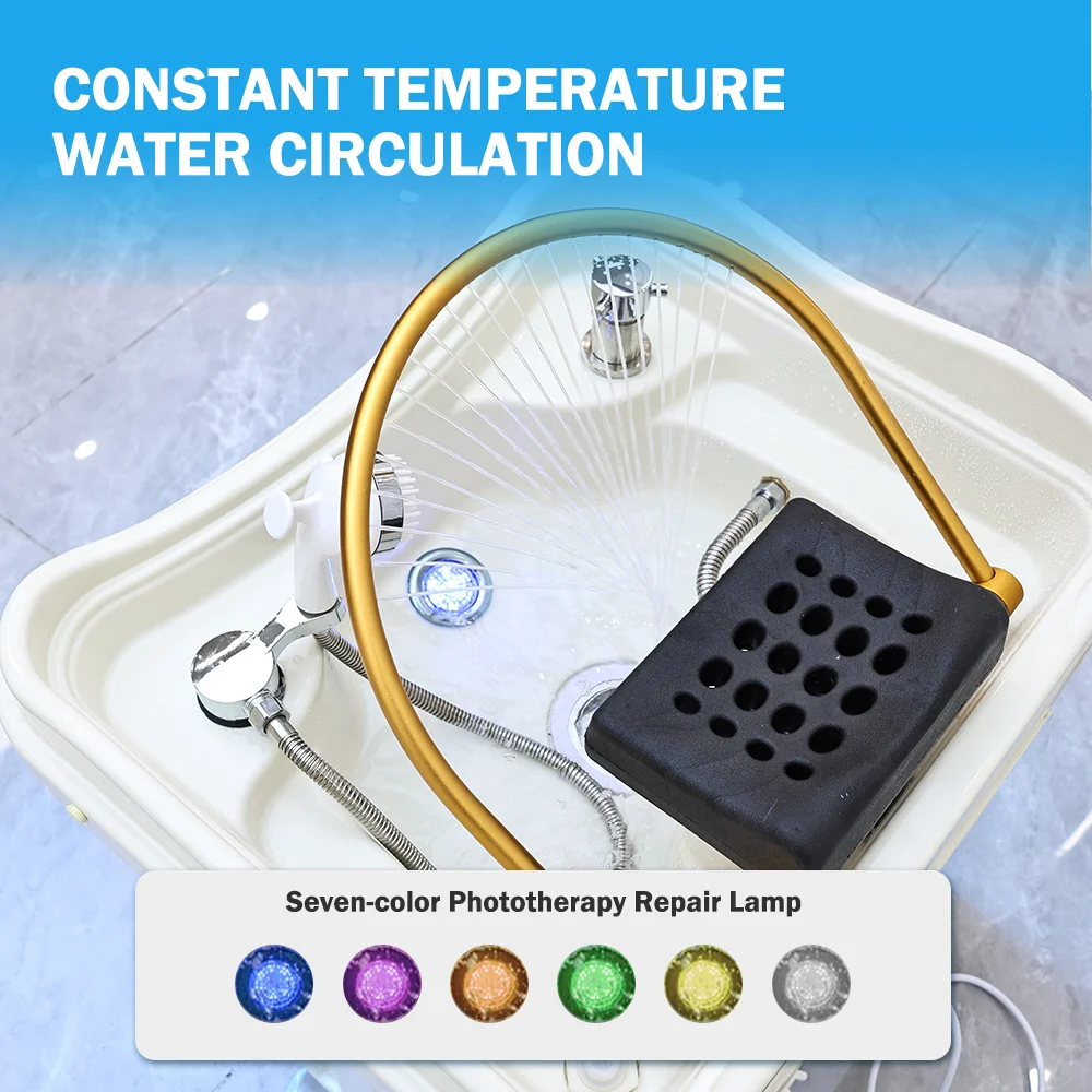 Head Spa Basin Movable No Need For Water Pipes 60L Electric Heating Suitable For Scalp Care Commercial Family Salons Ergonomic 6
