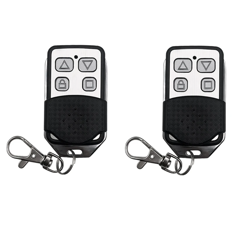 Garagem sem fio elétrica abridor de porta, controle remoto, radiofrequência, 4 botão, 433MHz, 2pcs