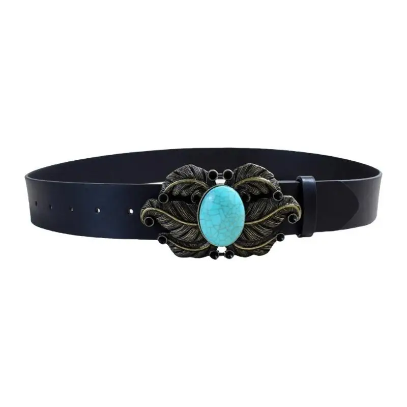 

39BB Waist Belt Chain Punk Floral Belt for Casual Costume Belt for Jeans Dress