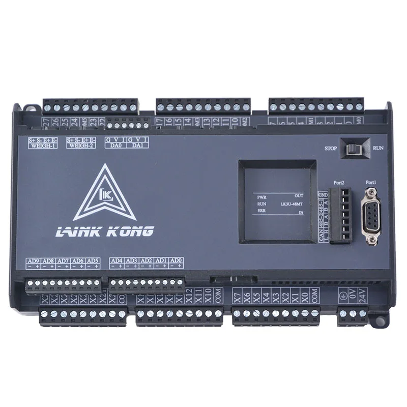 

PLC Industrial Control Board FX3U LK3U-32MT 48MR10AD2DA 8-axis Weighing Controller