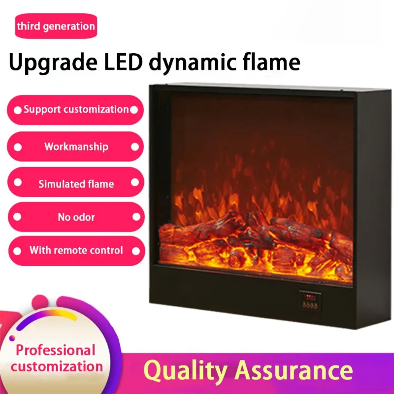 Artificial Fireplace Custom-made Electronic Simulation Flame Embedded Ornaments Home European Style Living Room Fireplace
