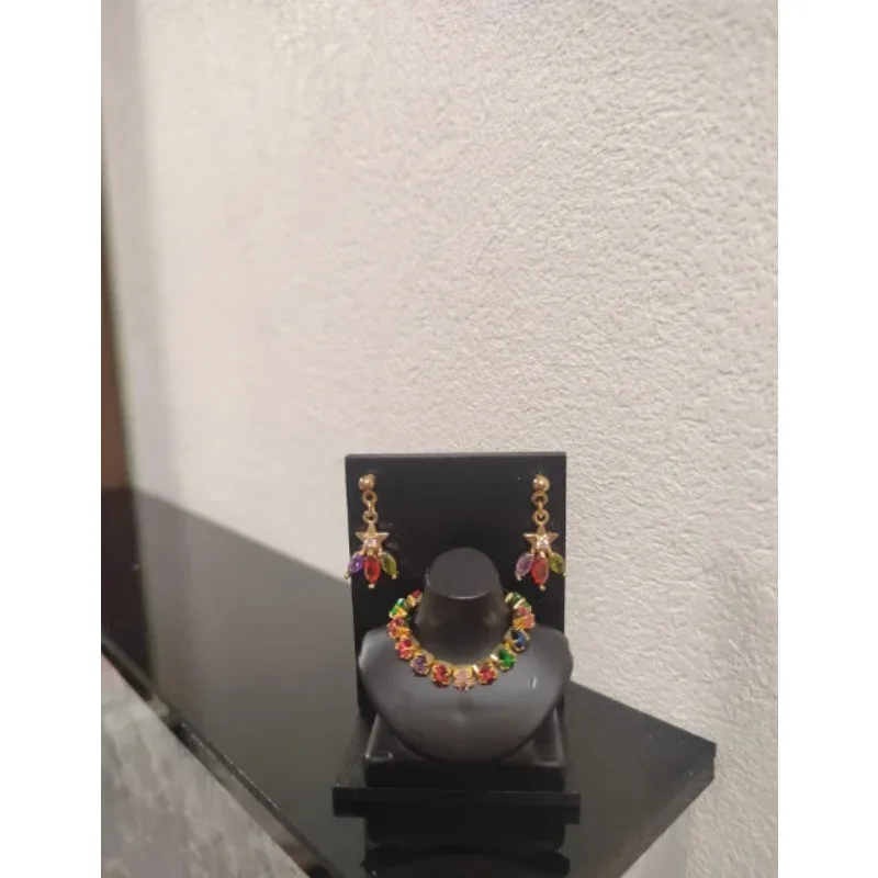 15 일 처리 시간이 필요합니다 LX572 수제 장난감 귀걸이 목걸이 1/6 30cm babi fr fr2 인형 용 크리스탈 다이아몬드 액세서리