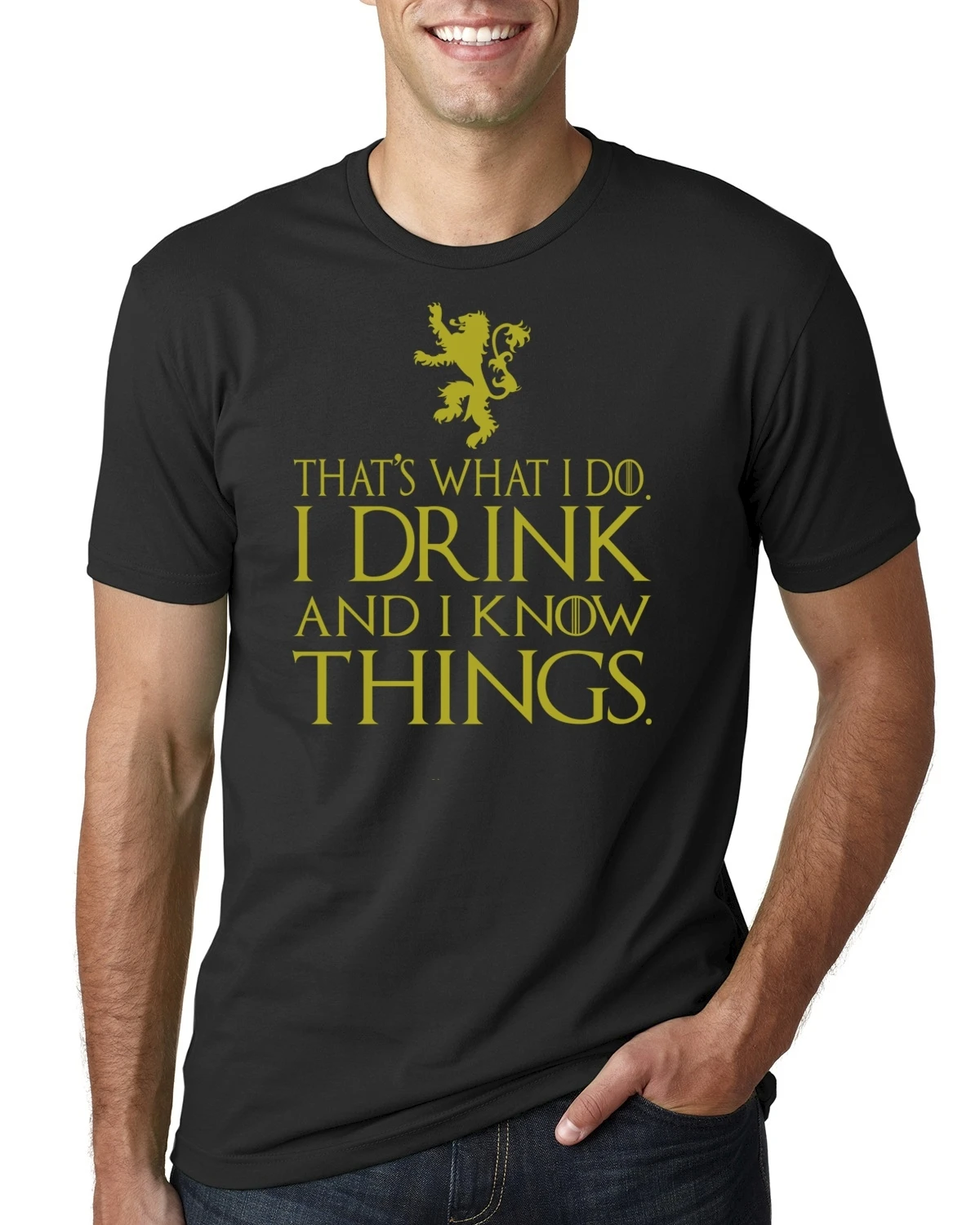 É o que eu faço, bebo e sei coisas, camiseta GOT Tyrion Graphic Humor T