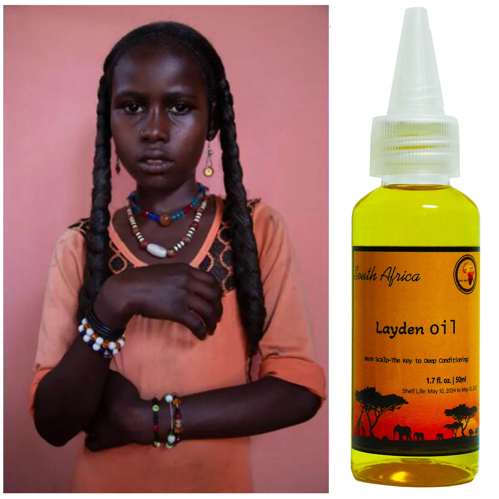 

African Traditional Layden Oil for Scalp & Hair Roots Strengthening 1.7 Fl Oz