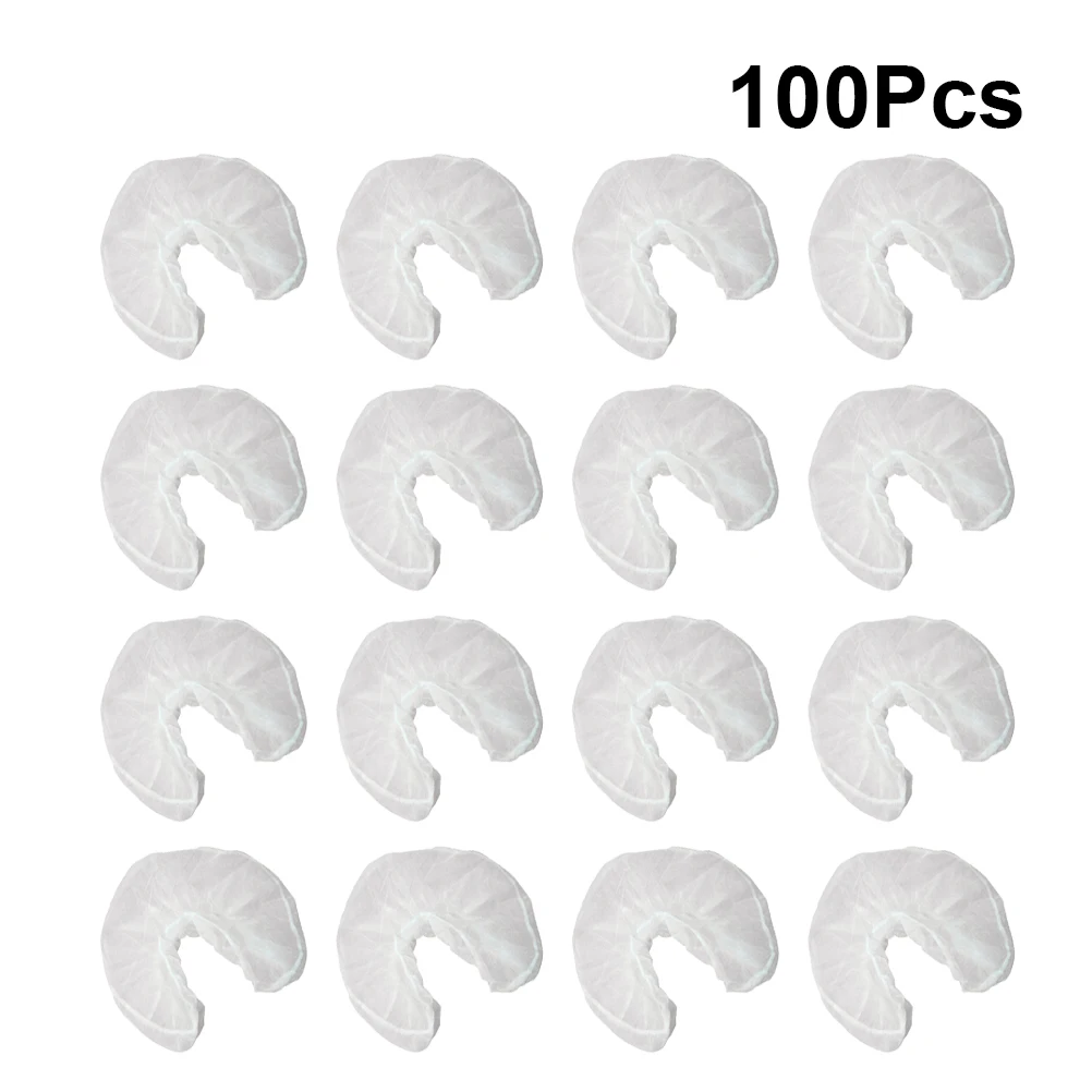 

100pcs Disposable Nonwoven U Shaped Pillowcase Covers For Salon Travel Spa Wearproof Dustproof Pillow Slips White Thick Pack