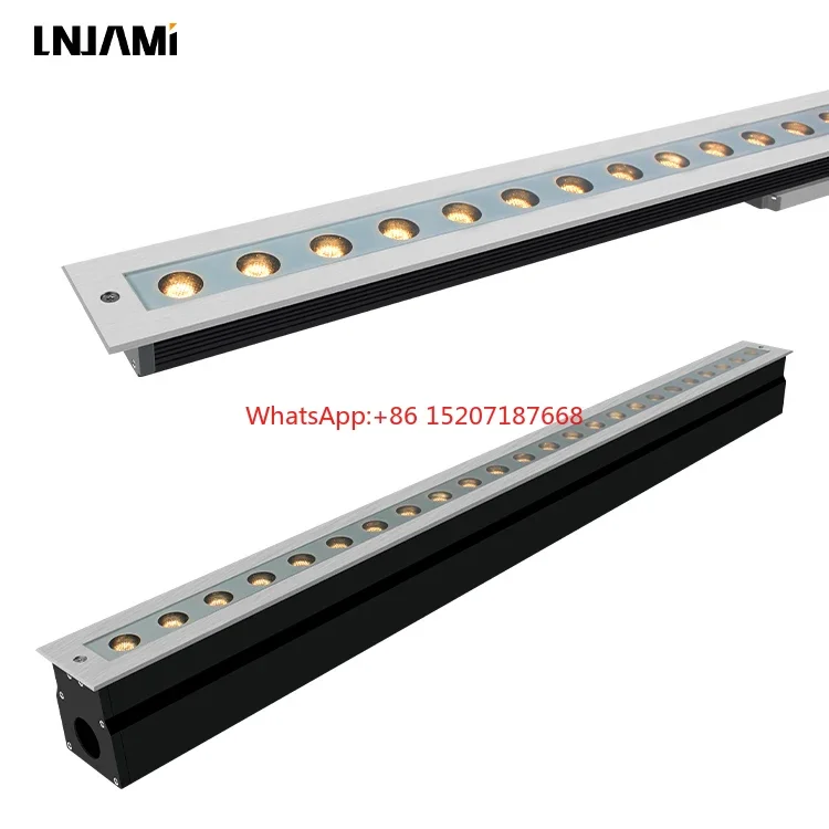 36W DC24V DMX LED Linear Inground Light Stainless Steel Outdoor Waterproof IP67 LED Linear Underground Light