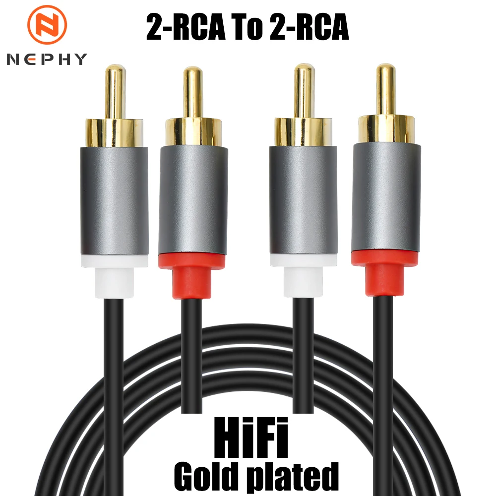 2 RCA To 2RCA 1 Pair Interconnect Audio Cable For TV HDTV Subwoofer Loudspeaker Sound box Car HIFI Stereo High quality Long Wire