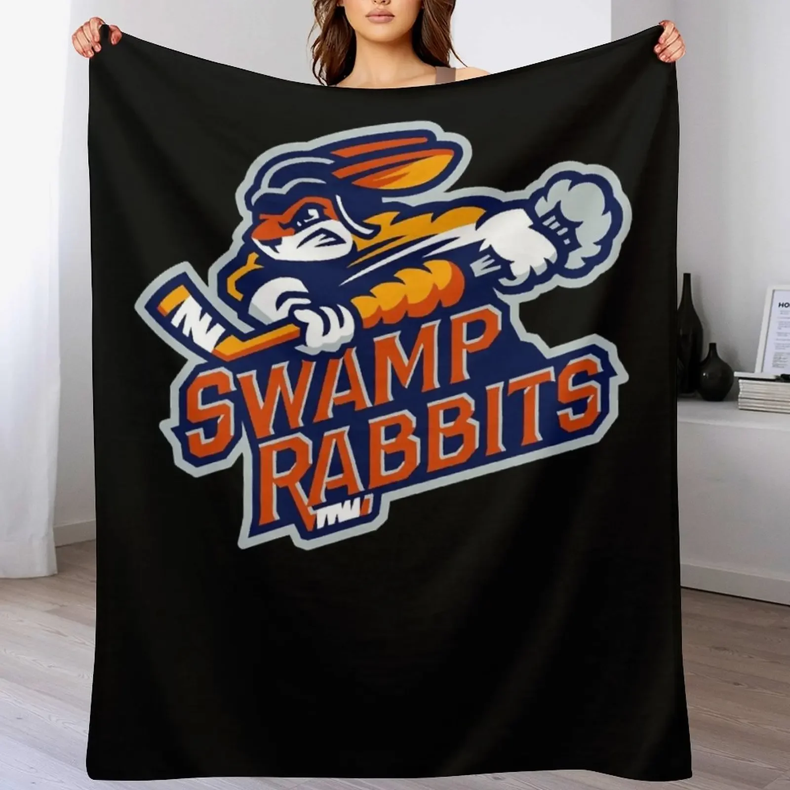 

GREENVILLE SWAMP RABBITS Throw Blanket Decorative Sofas Blankets Sofas Of Decoration For Decorative Sofa Custom Blankets