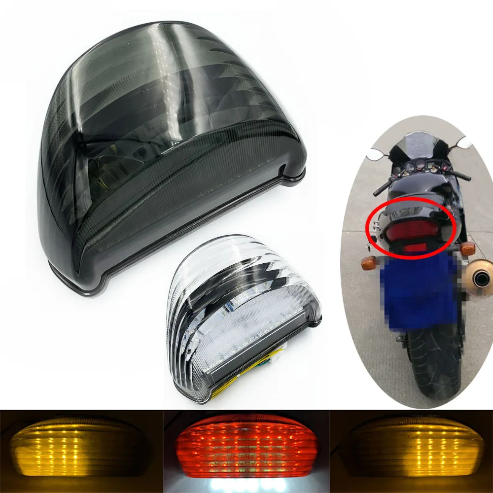 

For 00-05 Kawasaki Ninja ZX12R ZX 12R LED Tail Brake Light Rear Turn Signals Indicator Integrated Lamp 2000 2001 2002 2003-2005