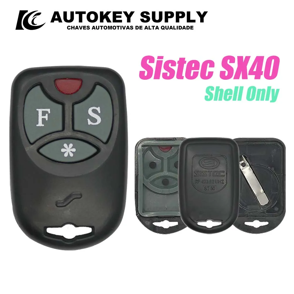 Autokeysupply AKBPS183 DPN58 2 Button Shell Burglar Alarm Control With Battery Clip For Brazil Positron