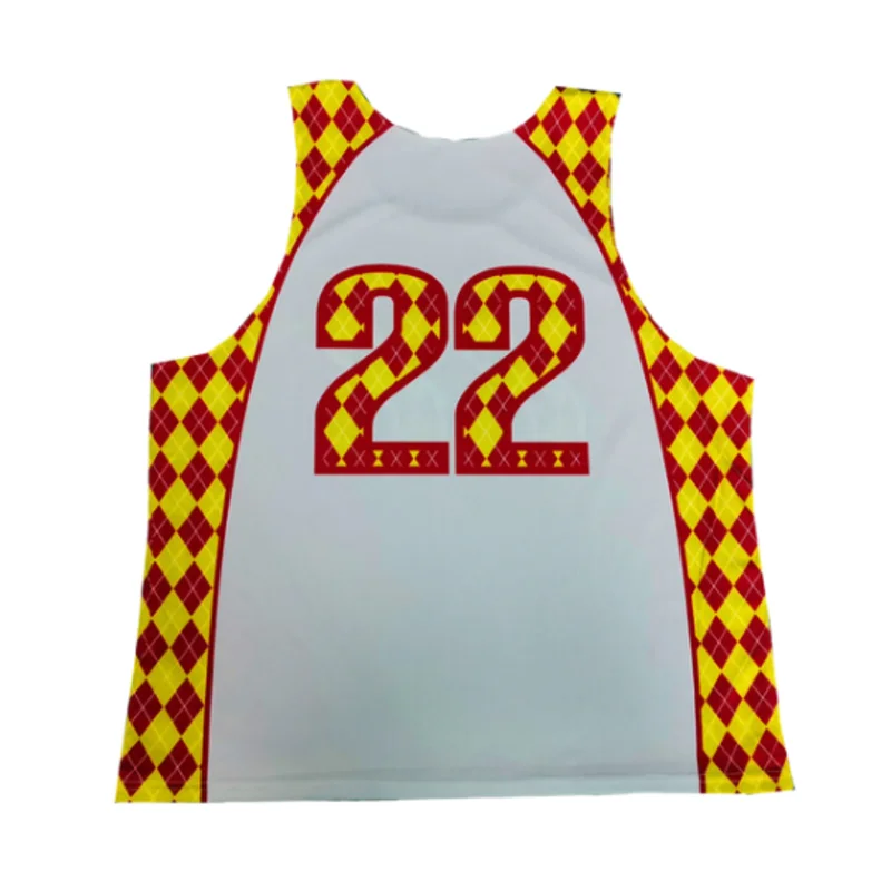 Cheap Custom Sublimation Lacrosse Reversible Pinnies For Men