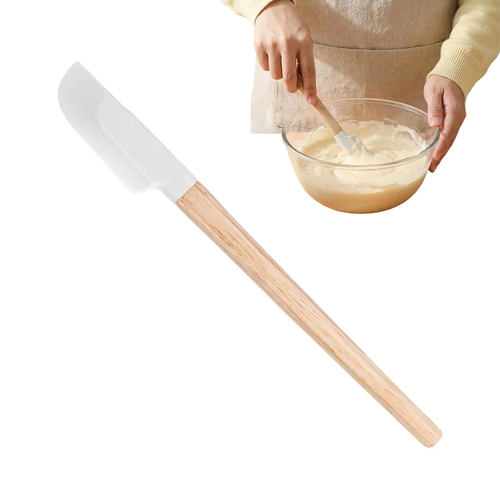 Spatulas silicone Cream Scraper Household all-in-one Long Cake Spatula Heat-resistant Kitchen Baking Tool Kitchen Utensils