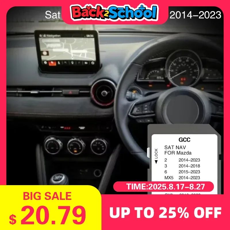 

for Mazda 2 2014 2015 2016 2017 2018 2019-2023 Navigation Connect1 system Update GCC/Gulf Area/Middle East Maps SD Card Car 8GB