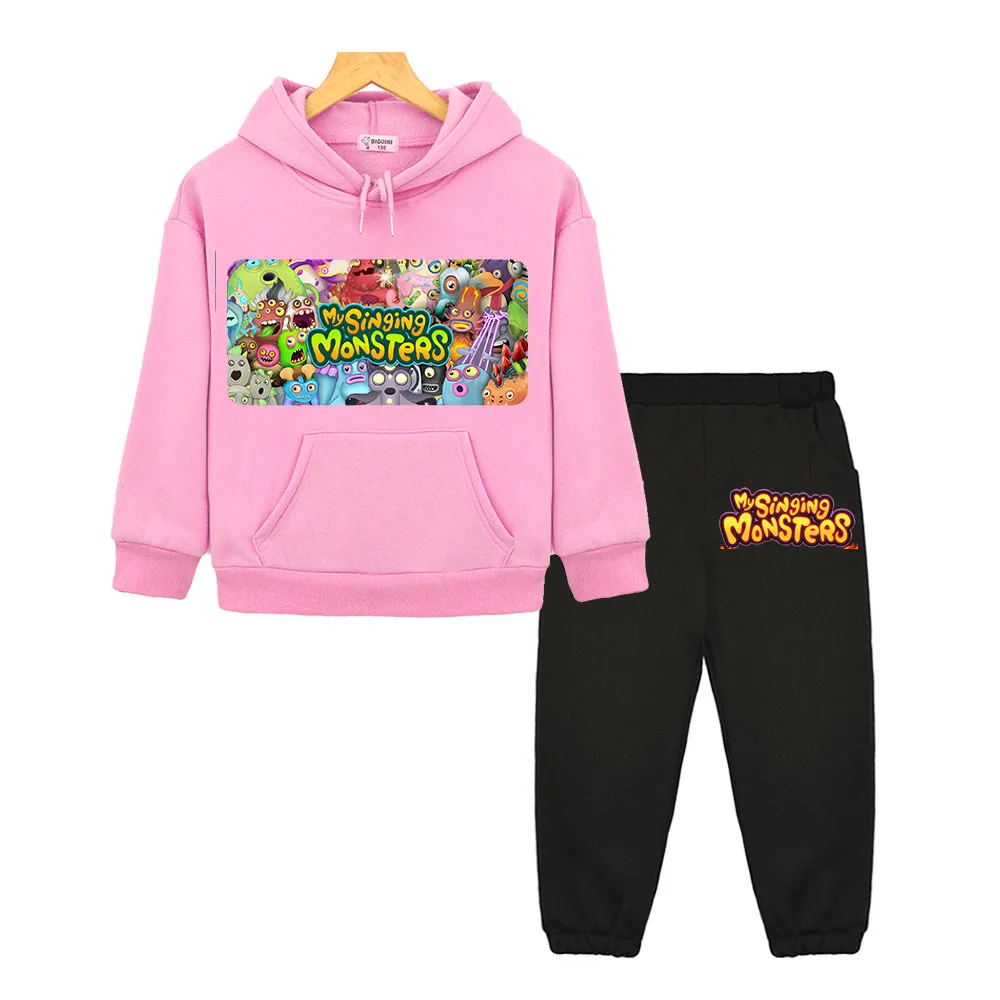 

My Singing Monsters Hooded Sets Fleece sweatshirt Anime hoodie kids boutique clothes Hoodie sets for boy girls Children clothing