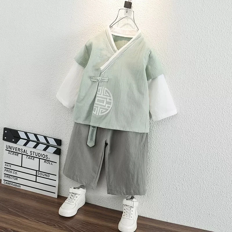 Boys' Autumn Hanbok 2022 New Chinese Style Children's Spring and Autumn Ancient Clothes Tang