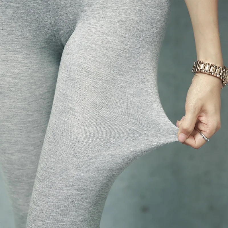 Wygodne spodnie legginsy cienkie damskie ubrania długość 7/8 wiosna i lato duży rozmiar wysoki stan modne spodnie do zakupów