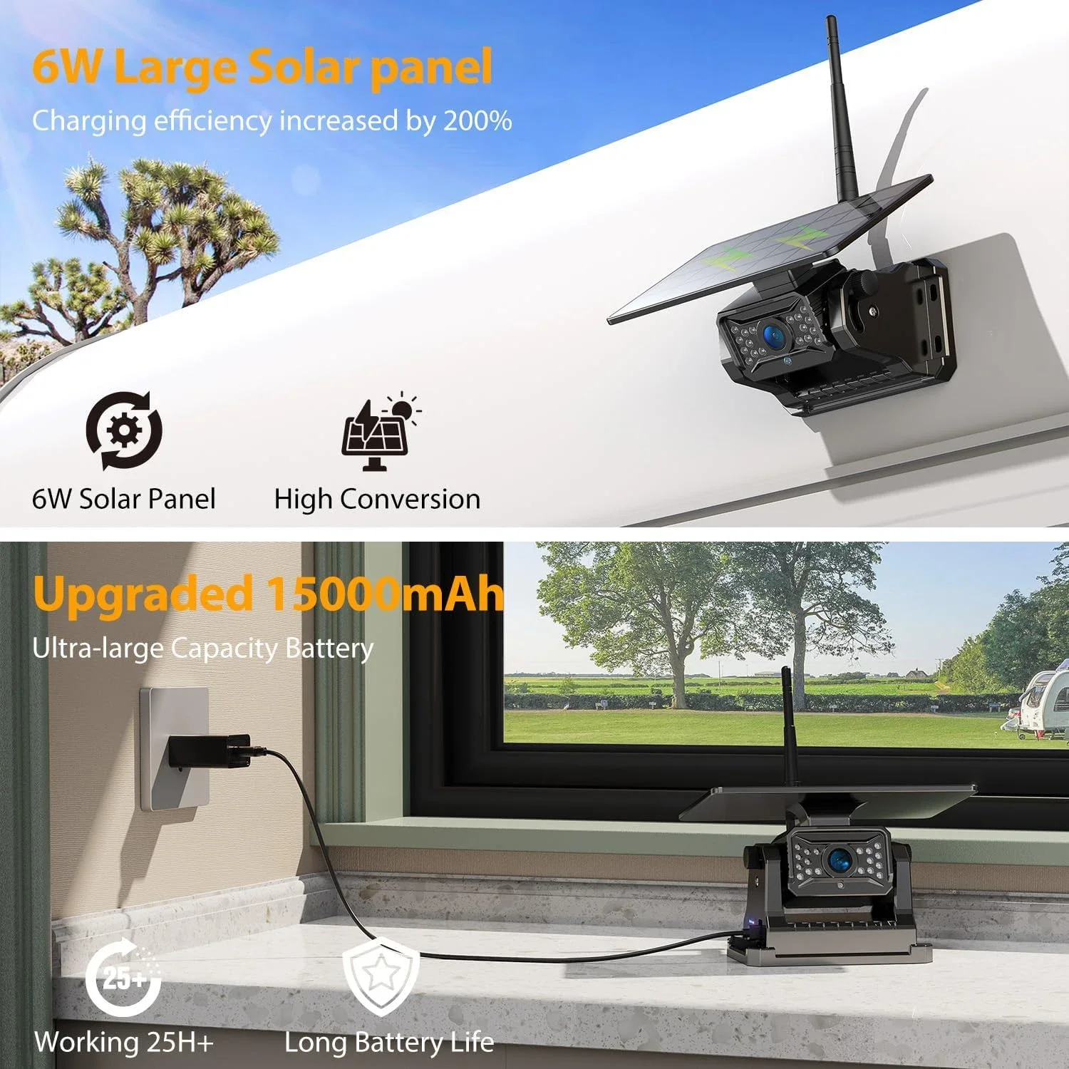 Magnetic Solar Wireless Backup Camera 5