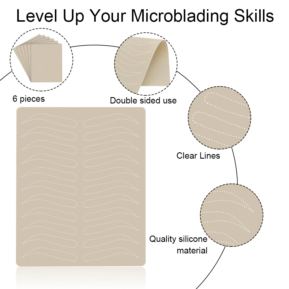 20/10/3/1 قطعة Microblading الحاجب الوشم ممارسة الجلد تجميل دائم الوشم الجلد PMU الحاجب التدريب الجلد اكسسوارات