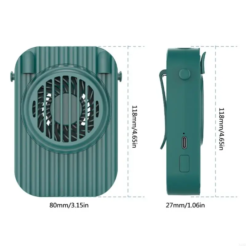 LED Desply Fan Travel Travel Portable USB Fan ، تبريد معلق للعمل الرياضي الصيفي في الهواء الطلق تسلق تسلق