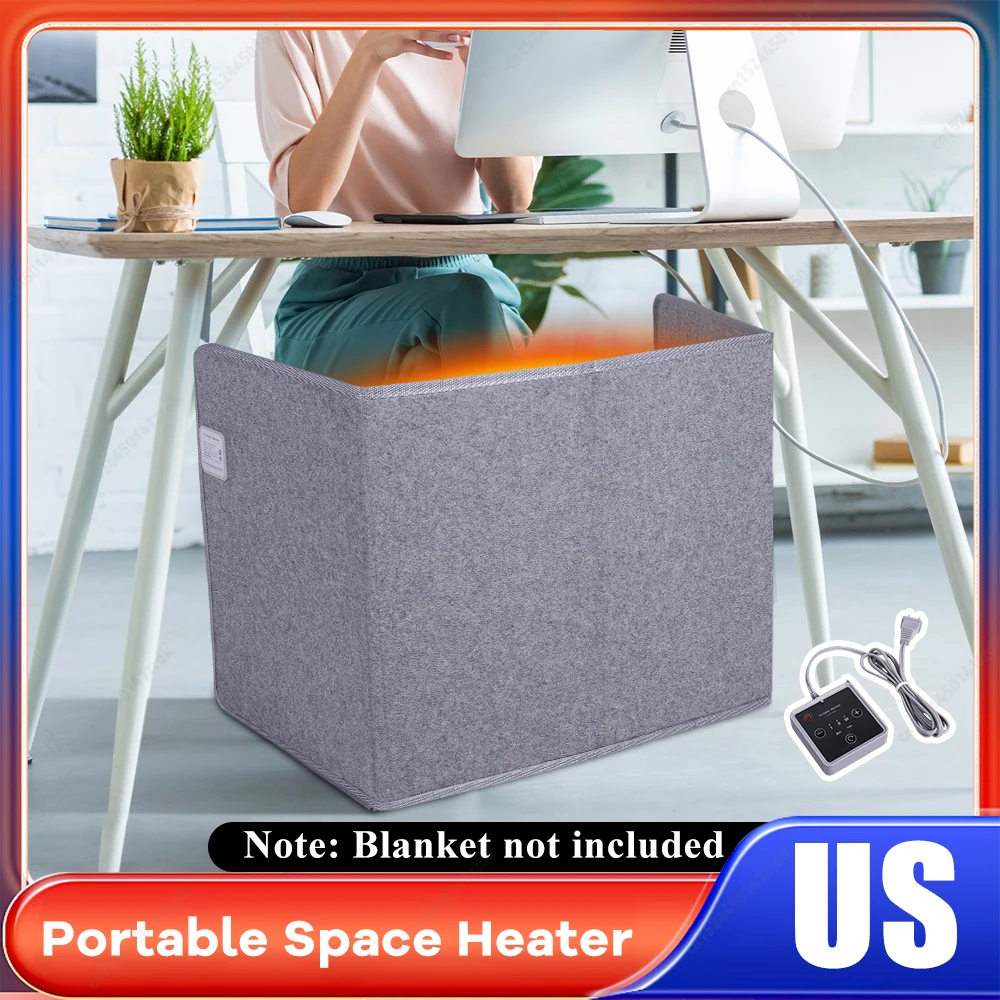 

2025 Бесшумный складной обогреватель для ног под столом, электрический обогреватель для ног с термостатом и автоматическим отключением для офиса, улицы, дома, таймера