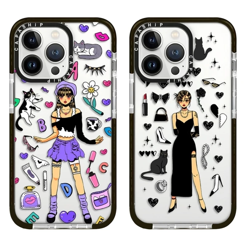 Individually Sexy Cool Girls Case For iPhone 15 14 13 12 11 Pro X XS XR Max 7 8 Plus SE 2020 2022 Soft TPU Shockproof Back Cover