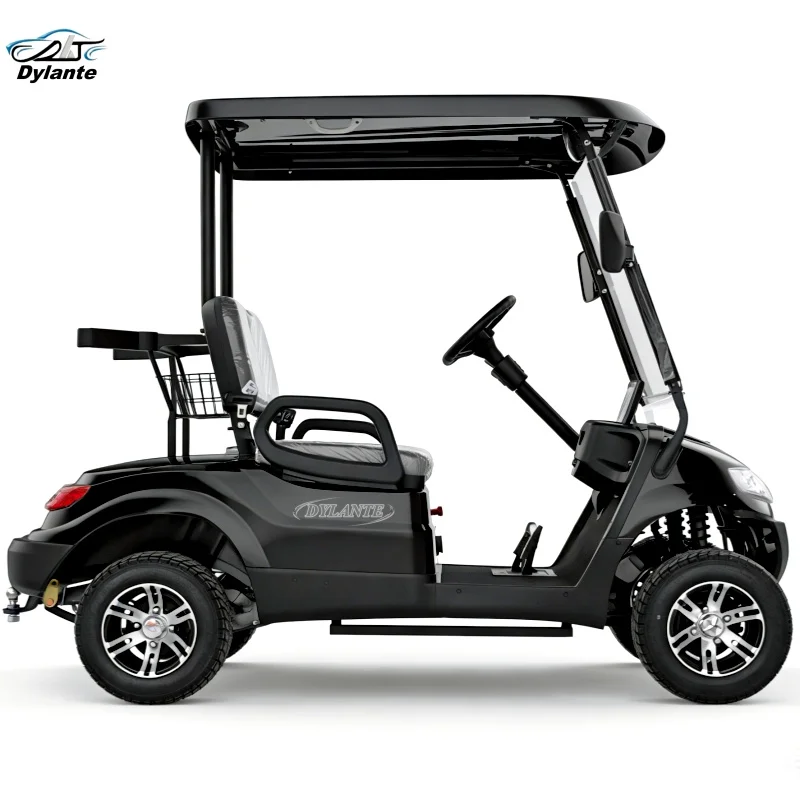 CE Certification 48V 72V Lithium Battery Lifted Kit Golf Carts Off Road Tires Solar Panels 2 Seater Electric Golf Cart