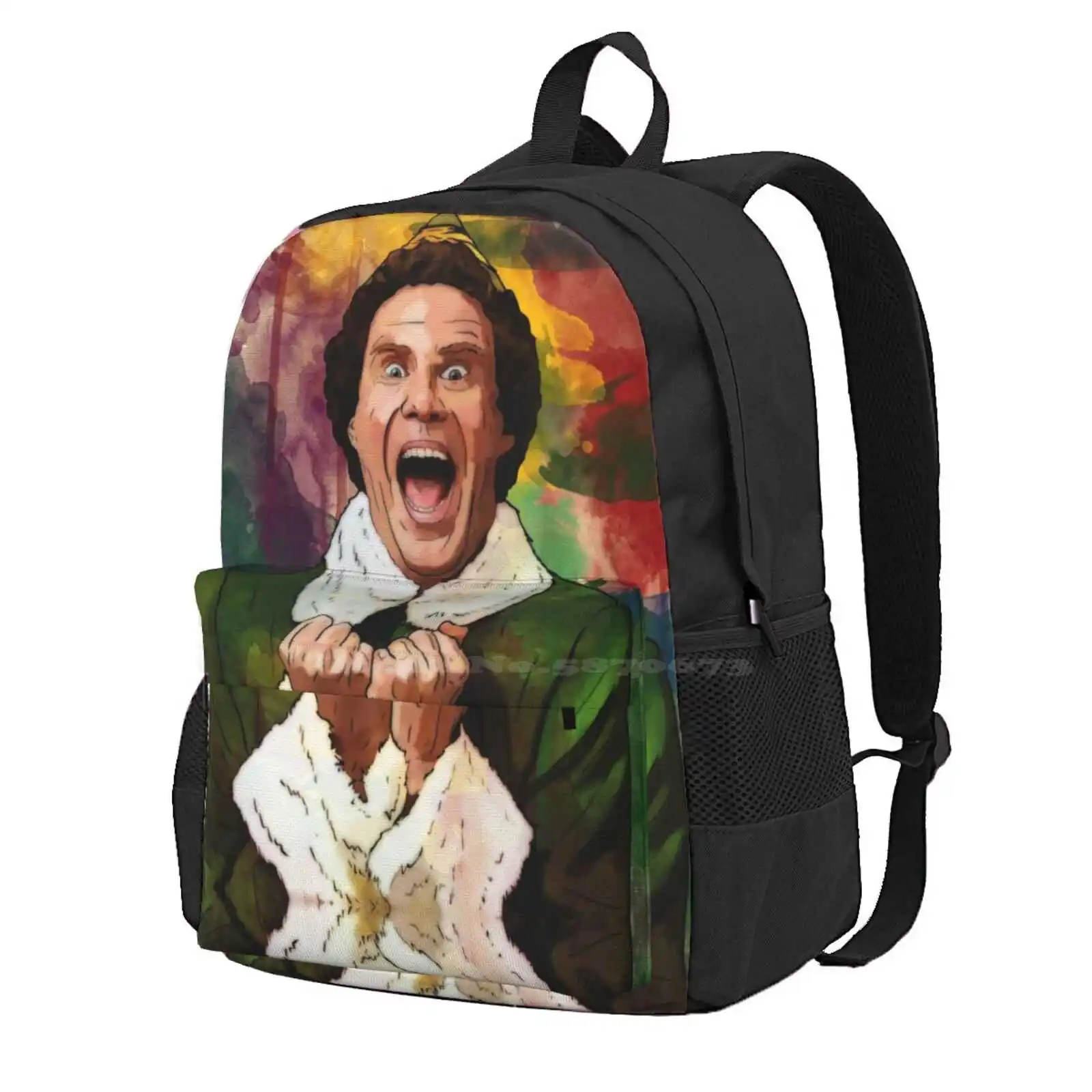 Elf - Santa'S Coming! Hot Sale Schoolbag Backpack Fashion Bags Will Ferrell Spaghetti Breakfast Funny Holidays Buddy The Elf